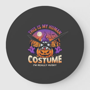 Is Menselijk Kostuum Husky Pompoen Halloween Geest Grote Klok