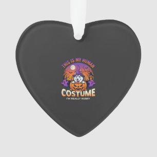 Is Menselijk Kostuum Husky Pompoen Halloween Geest Ornament