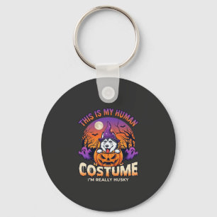 Is Menselijk Kostuum Husky Pompoen Halloween Geest Sleutelhanger