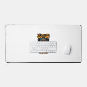 Is Menselijk Kostuum Pug Halloween Pompoen Grafste Bureaumat (Keyboard & Muis)