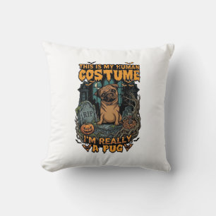 Is Menselijk Kostuum Pug Halloween Pompoen Grafste Kussen