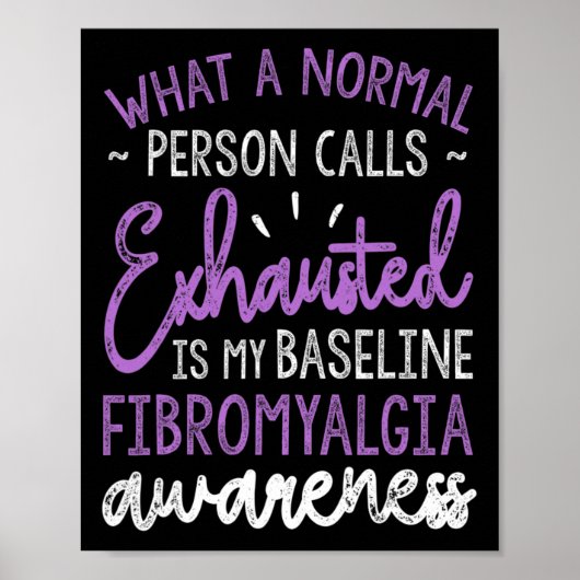 Is mijn baseline fibromyalgie bewustzijnslint poster (Voorkant)