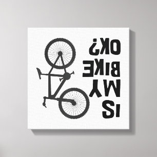 Is mijn bijk OK Funny Mountain Bike? Canvas Afdruk