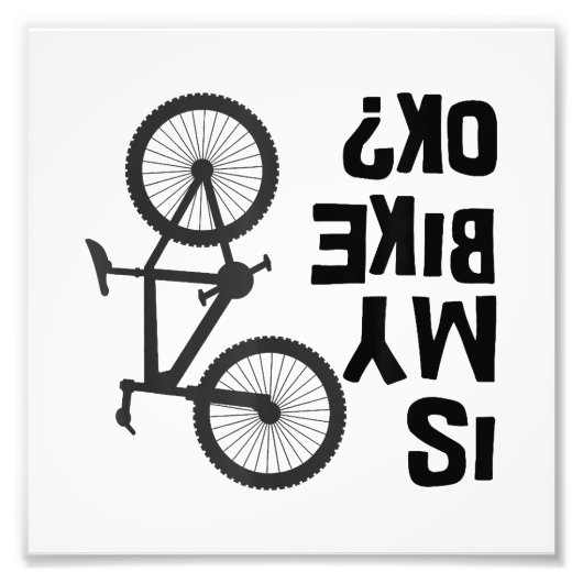 Is mijn bijk OK Funny Mountain Bike? Foto Afdruk (Voorkant)