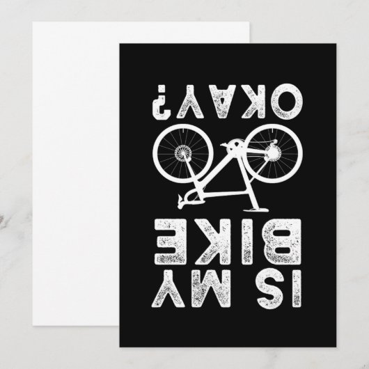 Is mijn bike OK MTB BMX Biker Bicycle Cycling Cycl Kaart (Voorkant / Achterkant)