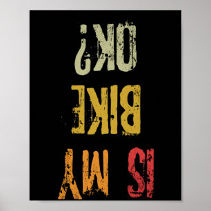 Is mijn bike Ok Retro BMX fietser van de oude scho Poster