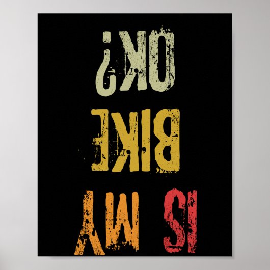 Is mijn bike Ok Retro BMX fietser van de oude scho Poster (Voorkant)