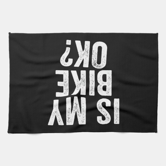 Is mijn bike oké grappige cadeau voor fietsers? theedoek (Horizontaal)