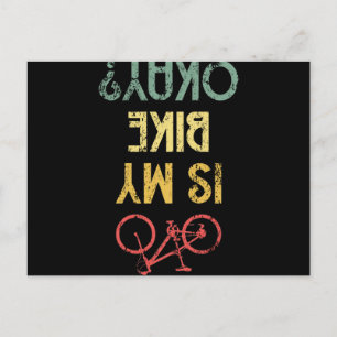 Is mijn bike Oké Retro Bicycle Driving Vintage Briefkaart