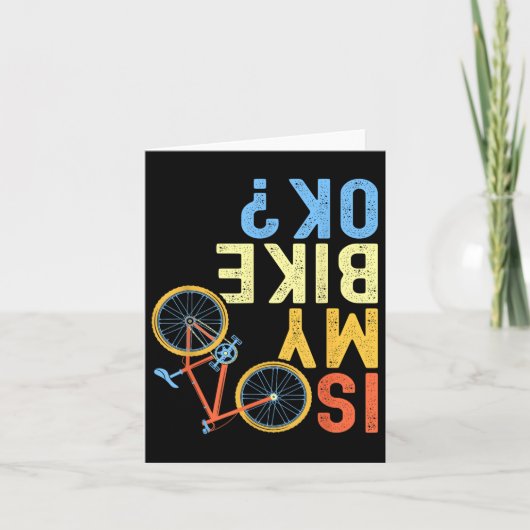 Is mijn fiets OK, Funny Fietsfiets Humor Kaart (Voorkant)