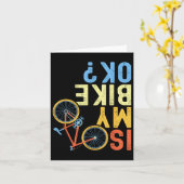 Is mijn fiets OK, Funny Fietsfiets Humor Kaart (Gele Bloem)