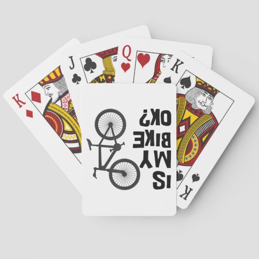 Is Mijn Fiets OK Grappige Mountainbike Pokerkaarten (Achterkant)