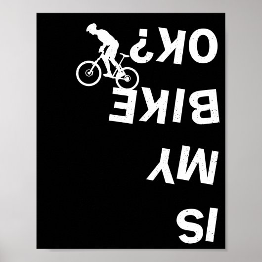 Is mijn fiets van mijn bijke Funny Mountain Road B Poster (Voorkant)