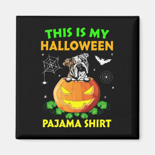 Is mijn Halloween kostuum Pyjama Engels Bulldog Lo Magneet