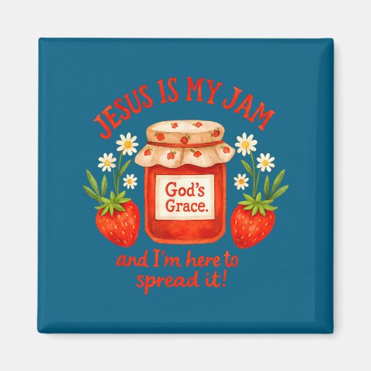 Is Mijn Jezus Jam Christelijk Geloof Magneet (Voorkant)