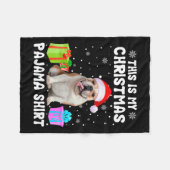 Is mijn kerst Engels bulldog hond pyjama puppy L Fleece Deken (Voorkant (Horizontaal))