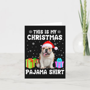 Is mijn kerst Engels bulldog hond pyjama puppy L Kaart