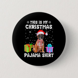 Is mijn Kerst Franse buldog hond pyjama puppy lo Ronde Button 5,7 Cm