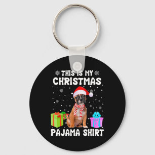 Is mijn Kerst Franse buldog hond pyjama puppy lo Sleutelhanger