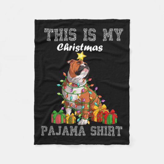 Is mijn kerstpyjama fleece deken (Voorkant)