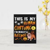 Is mijn menselijk kostuum Ik ben echt een bulldog  Kaart (Gele Bloem)
