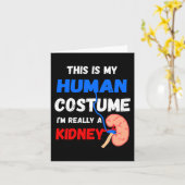 Is mijn menselijk kostuum Ik ben echt een nierziek Kaart (Gele Bloem)