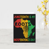 Is mijn Onafhankelijkheidsdag Afrikaanse wortels v Kaart (Gele Bloem)