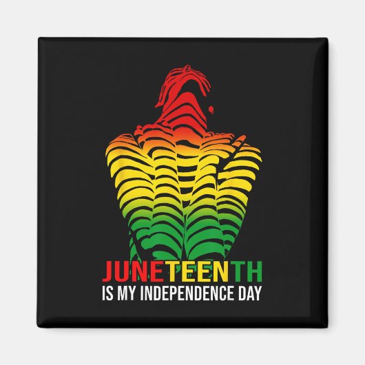 Is mijn Onafhankelijkheidsdag Afro Amerikaans Afri Magneet (Voorkant)