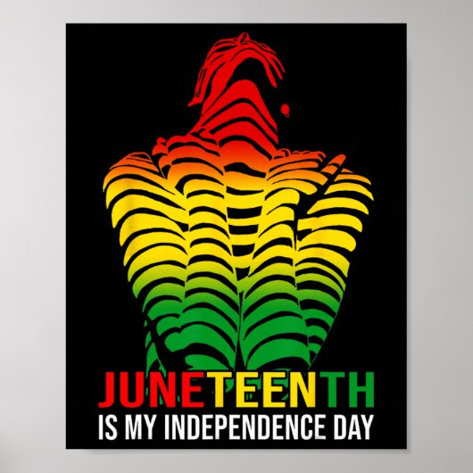 Is mijn Onafhankelijkheidsdag Afro Amerikaans Afri Poster (Voorkant)