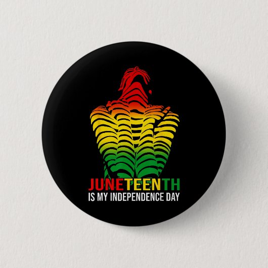Is mijn Onafhankelijkheidsdag Afro Amerikaans Afri Ronde Button 5,7 Cm (Voorkant)