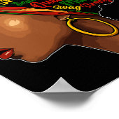 Is mijn Onafhankelijkheidsdag Afro Melanin Black Q Poster (Hoek)