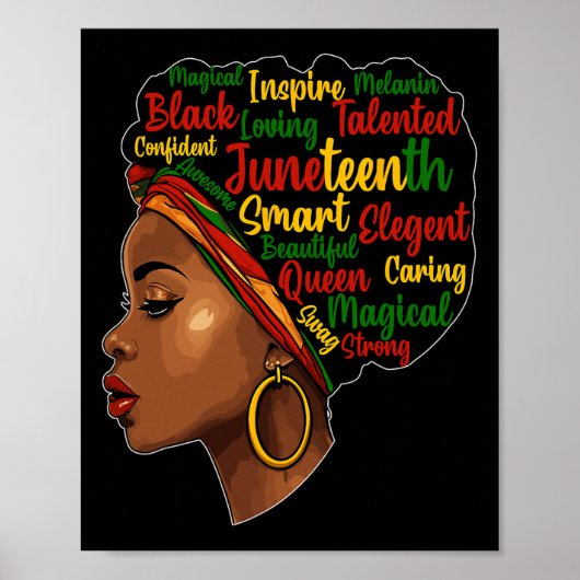 Is mijn Onafhankelijkheidsdag Afro Melanin Black Q Poster (Voorkant)