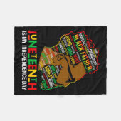 Is mijn Onafhankelijkheidsdag Black King Vaderdag Fleece Deken (Voorkant (Horizontaal))