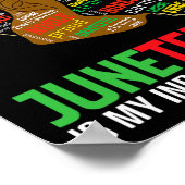 Is mijn Onafhankelijkheidsdag Black King Vaderdag  Poster (Hoek)