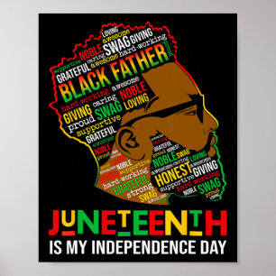 Is mijn Onafhankelijkheidsdag Black King Vaderdag Poster