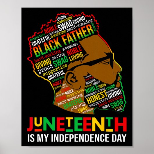 Is mijn Onafhankelijkheidsdag Black King Vaderdag Poster (Voorkant)