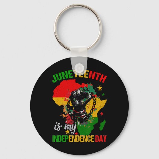 Is mijn Onafhankelijkheidsdag Gratis ISH Zwarte Ma Sleutelhanger (Voorkant)