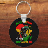 Is mijn Onafhankelijkheidsdag Gratis ISH Zwarte Ma Sleutelhanger (Voorkant)