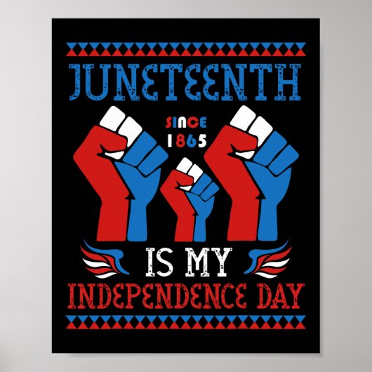 Is mijn Onafhankelijkheidsdag sinds 1865 Rood Wit  Poster (Voorkant)