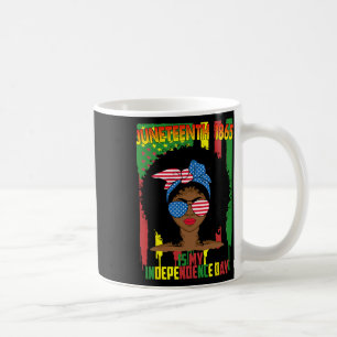 Is mijn Onafhankelijkheidsdag Zwarte Vrouwen 4 jul Koffiemok