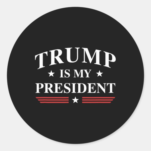Is mijn President Ronde Sticker (Voorkant)
