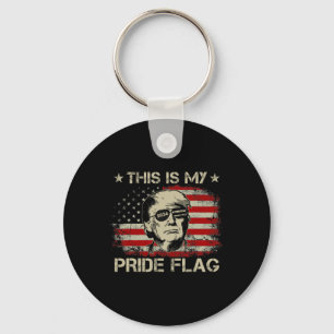 Is mijn Pride vlag Trump 2024 Amerikaanse vlag 4e  Sleutelhanger