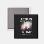 Is mijn redder Trump is mijn President 1 Magneet (Voorkant / Achterkant)