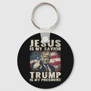 Is mijn redder Trump is mijn President 2024 Americ Sleutelhanger