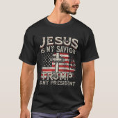 Is mijn redder Trump is mijn President Amerikaanse T-shirt (Voorkant)