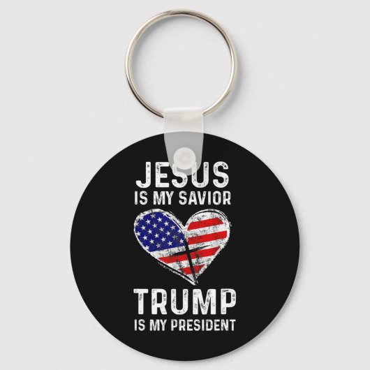 Is mijn redder Trump mijn President 2 Sleutelhanger (Voorkant)