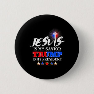 Is mijn redder Trump mijn President Christelijk? Ronde Button 5,7 Cm