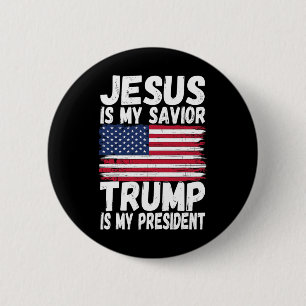 Is mijn redder Trump mijn President Republikeinse Ronde Button 5,7 Cm