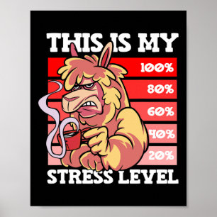 Is Mijn Stressniveau Ezel Stressbewustzijnsmaand Poster