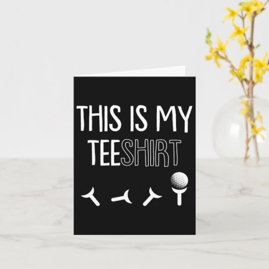 Is mijn T-shirt Vaders Dag Golfsport Pun Golfen Go Kaart (Gele Bloem)